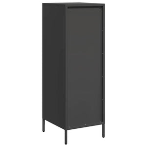 Schwarzes Highboard aus Stahl, 39x35x103,5 cm