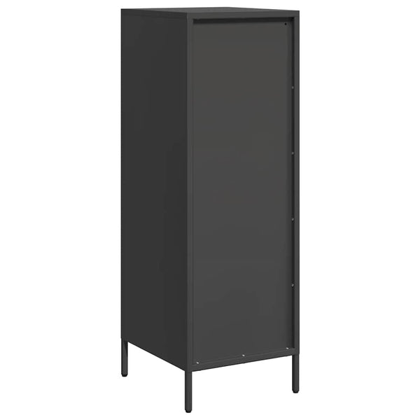Schwarzes Highboard aus Stahl, 39x35x103,5 cm