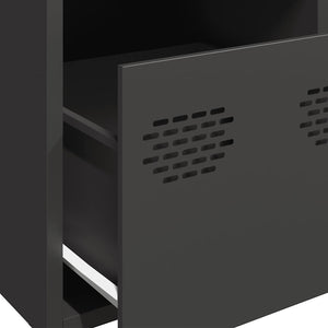 Schwarzes Highboard aus Stahl, 39x35x103,5 cm