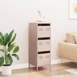 Highboard Rosa Stahl 39x35x103,5 cm