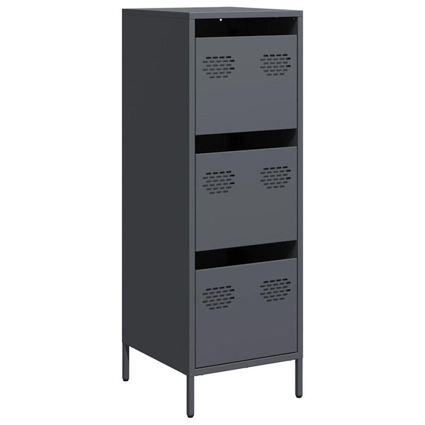 Highboard Anthrazit Stahl 39x35x103,5 cm