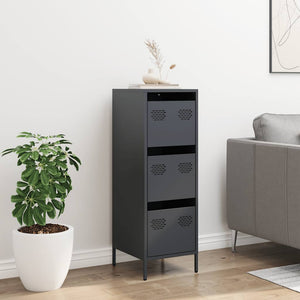 Highboard Anthrazit Stahl 39x35x103,5 cm