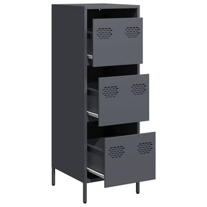Highboard Anthrazit Stahl 39x35x103,5 cm