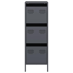 Highboard Anthrazit Stahl 39x35x103,5 cm