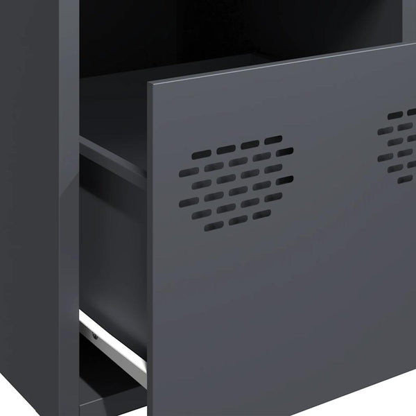 Highboard Anthrazit Stahl 39x35x103,5 cm