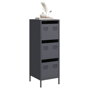 Highboard Anthrazit Stahl 39x35x103,5 cm