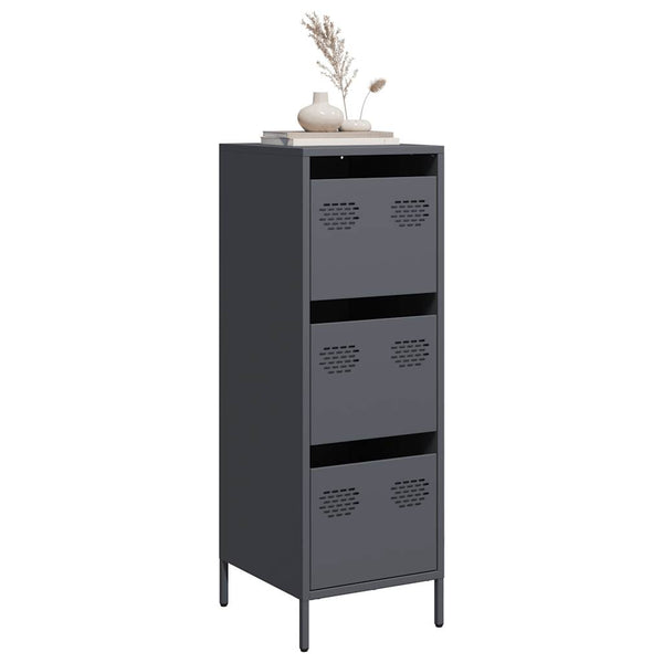 Highboard Anthrazit Stahl 39x35x103,5 cm