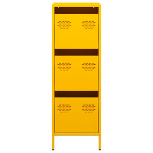Senfgelbes Highboard Stahl 39x35x103,5 cm