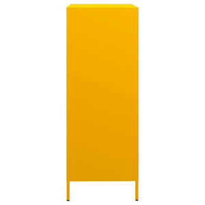 Senfgelbes Highboard Stahl 39x35x103,5 cm