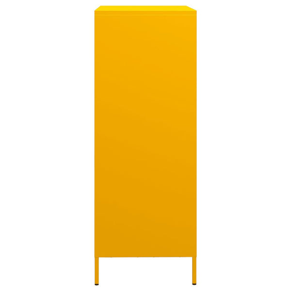 Senfgelbes Highboard Stahl 39x35x103,5 cm