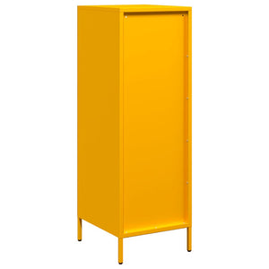 Senfgelbes Highboard Stahl 39x35x103,5 cm
