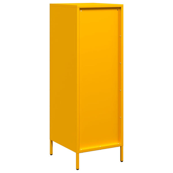 Senfgelbes Highboard Stahl 39x35x103,5 cm