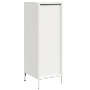 Weißes Highboard aus Stahl, 39x35x103,5 cm