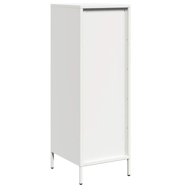 Weißes Highboard aus Stahl, 39x35x103,5 cm