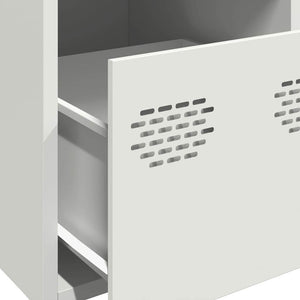 Weißes Highboard aus Stahl, 39x35x103,5 cm