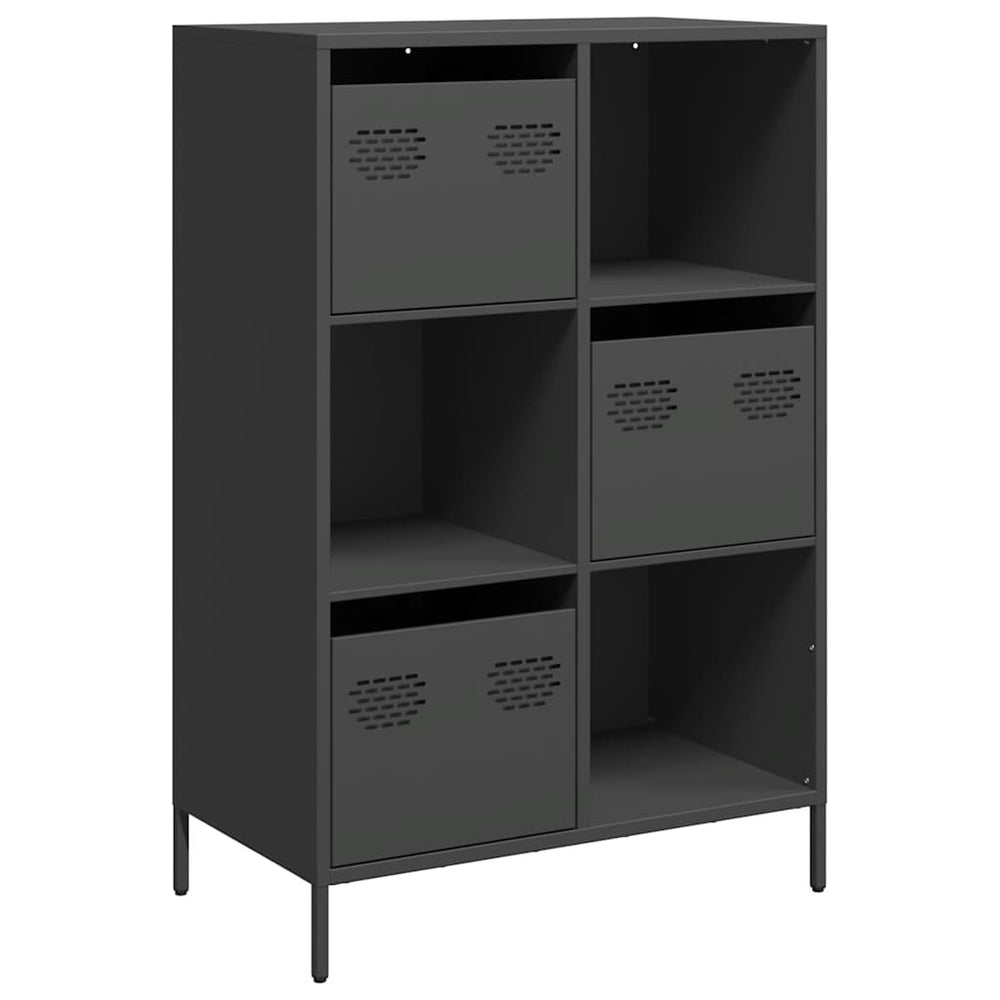 Schwarzes Highboard 68x39x103,5 cm Stahl