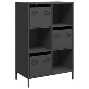 Schwarzes Highboard 68x39x103,5 cm Stahl
