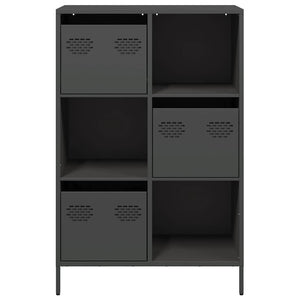 Schwarzes Highboard 68x39x103,5 cm Stahl