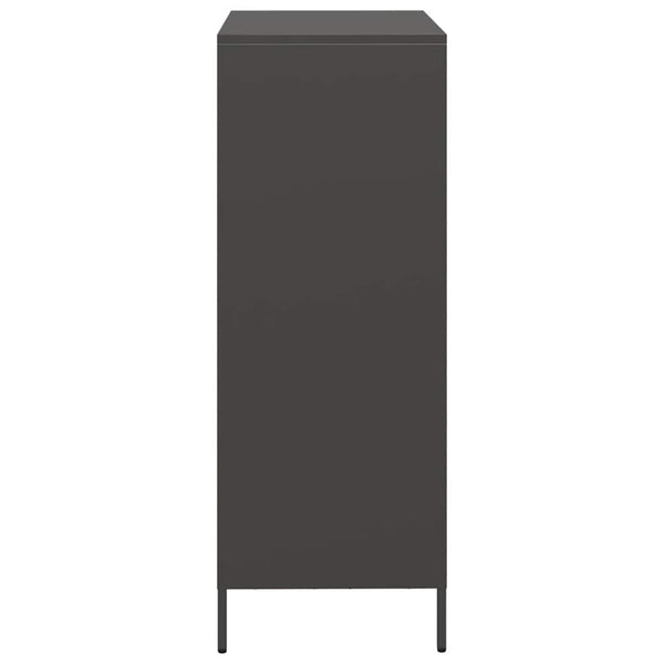 Schwarzes Highboard 68x39x103,5 cm Stahl