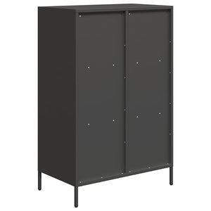 Schwarzes Highboard 68x39x103,5 cm Stahl