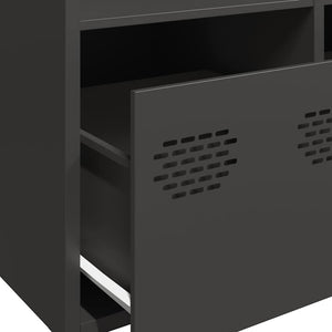 Schwarzes Highboard 68x39x103,5 cm Stahl