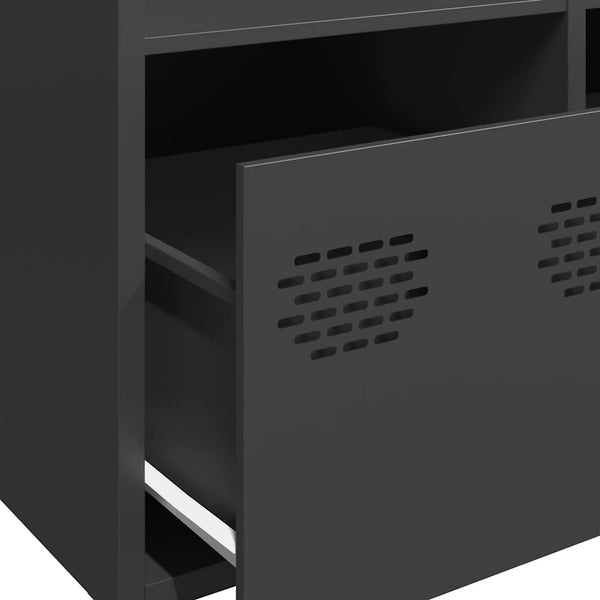 Schwarzes Highboard 68x39x103,5 cm Stahl