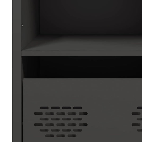 Schwarzes Highboard 68x39x103,5 cm Stahl