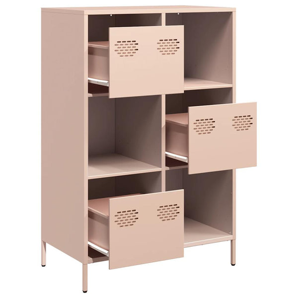 Highboard Rosa Stahl 68x39x103,5 cm