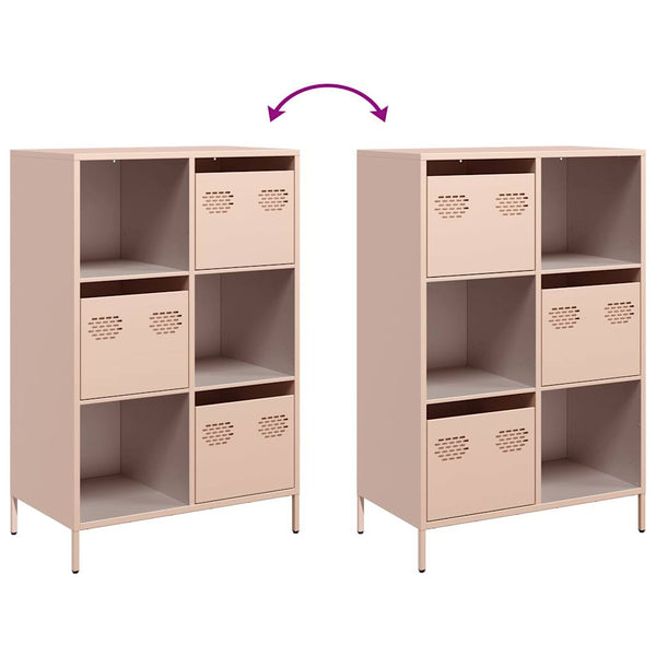 Highboard Rosa Stahl 68x39x103,5 cm