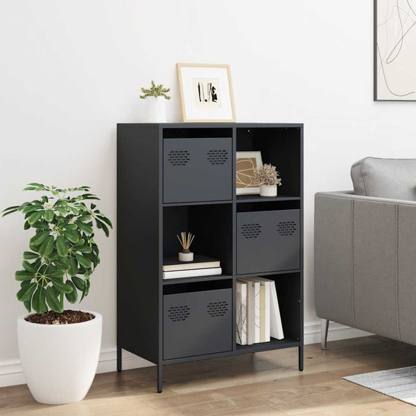 vidaXL Meuble haut anthracite 68x39x103,5 cm acier