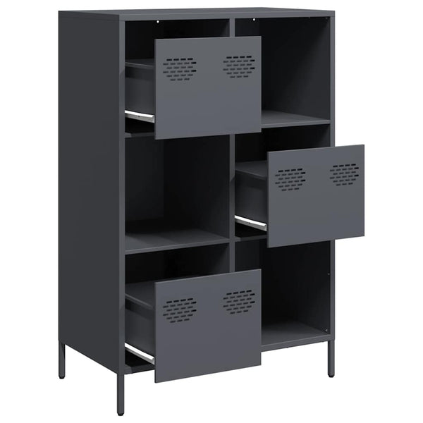 vidaXL Meuble haut anthracite 68x39x103,5 cm acier