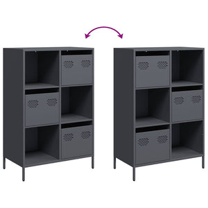 vidaXL Meuble haut anthracite 68x39x103,5 cm acier
