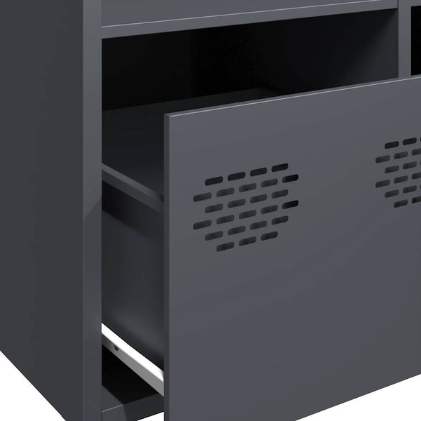 vidaXL Meuble haut anthracite 68x39x103,5 cm acier