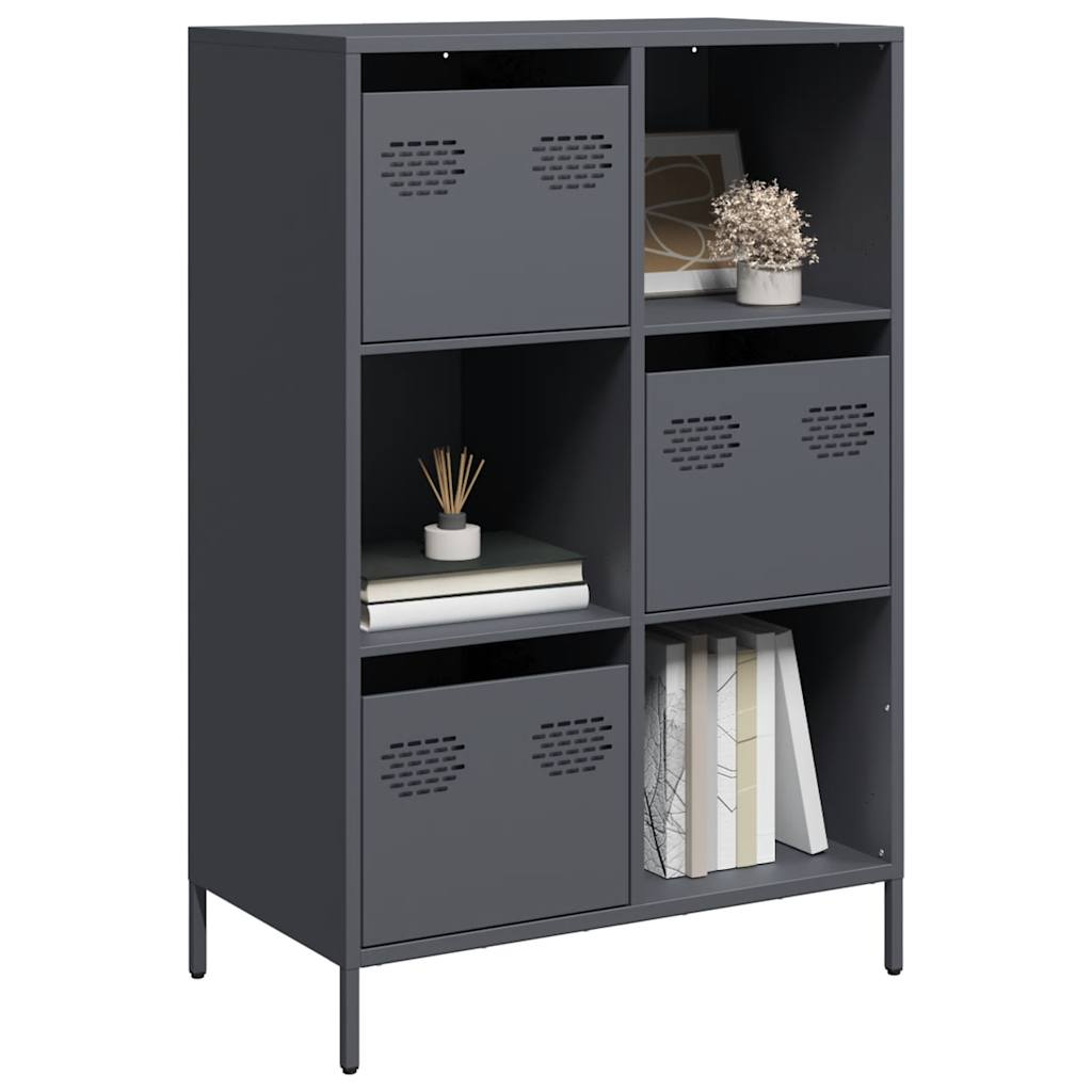 vidaXL Meuble haut anthracite 68x39x103,5 cm acier