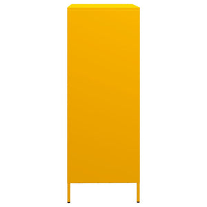 Senfgelbes Highboard Stahl, 68 cm