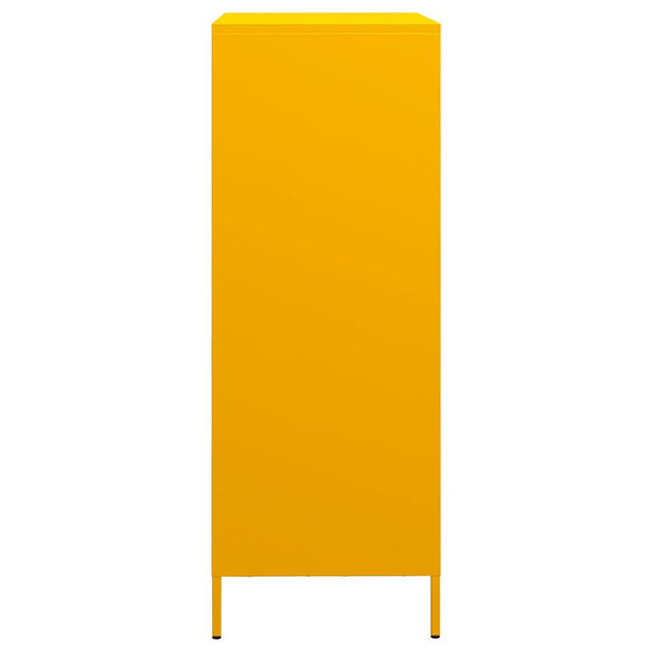 Senfgelbes Highboard Stahl, 68 cm