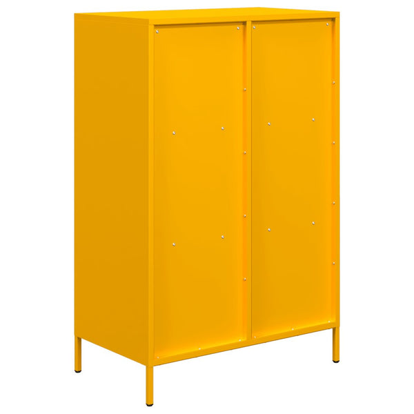 Senfgelbes Highboard Stahl, 68 cm