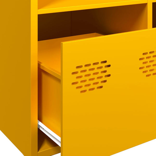 Senfgelbes Highboard Stahl, 68 cm