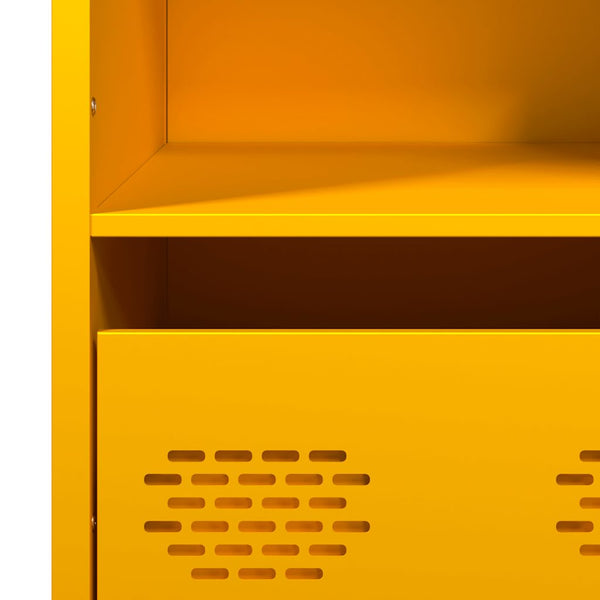 Senfgelbes Highboard Stahl, 68 cm