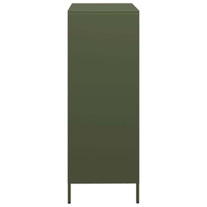 Olivgrünes Highboard 68x39x103,5 cm Stahl