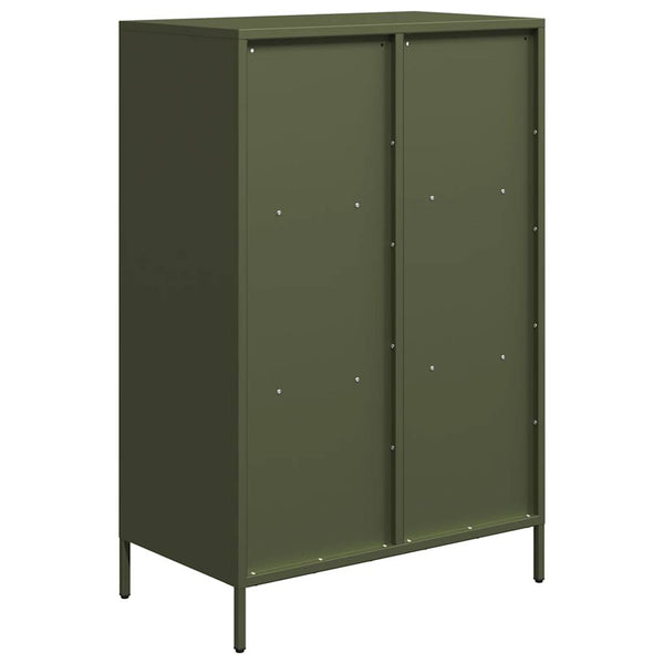 Olivgrünes Highboard 68x39x103,5 cm Stahl
