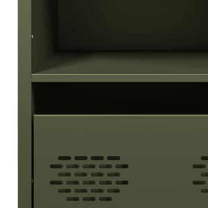 Olivgrünes Highboard 68x39x103,5 cm Stahl