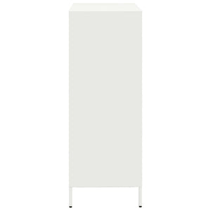 Weißes Highboard aus Stahl, 68x39x103,5 cm