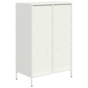 Weißes Highboard aus Stahl, 68x39x103,5 cm