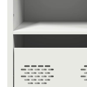 Weißes Highboard aus Stahl, 68x39x103,5 cm