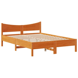 vidaXL Lit en bois massif avec tiroirs Marron ciré 120x200 cm Pin