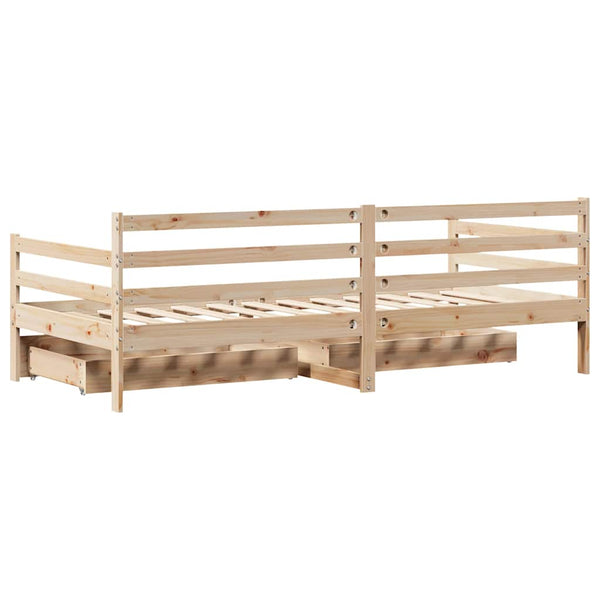 Tagesbett mit Schubladen Weiß 80x200 cm