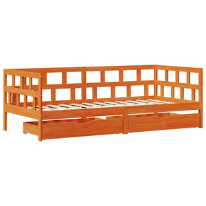 Tagesbett mit Schubladen 90x200 cm Massivholz