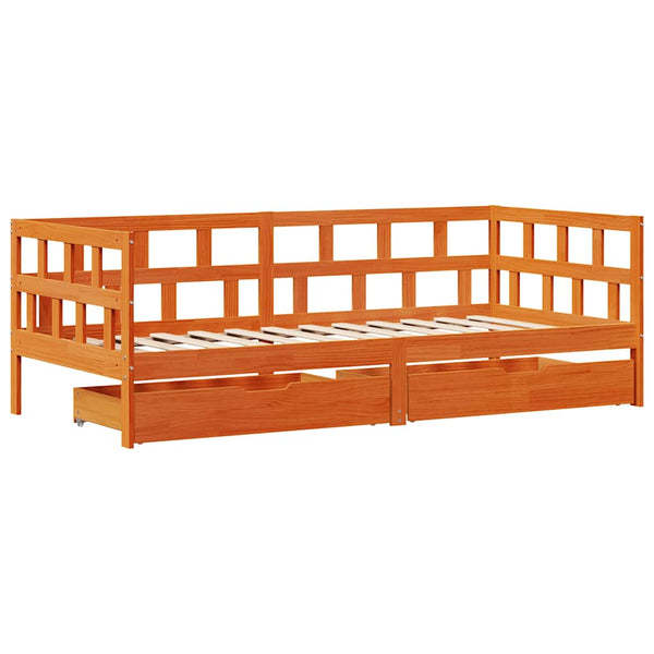 Tagesbett mit Schubladen 90x200 cm Massivholz