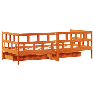 Tagesbett mit Schubladen 90x200 cm Massivholz